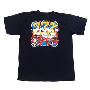 Vintage Carnival Lucky 7 Black Large T Shirt
